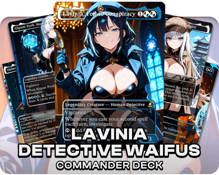 Lavinia, Foil to Conspiracy | Detective Waifus | Commander Deck — deck cover