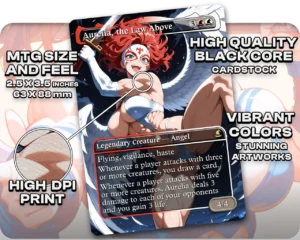 Saskia the Unyielding | Muscle Mommy Waifus | Commander Deck — card stock and finish guide