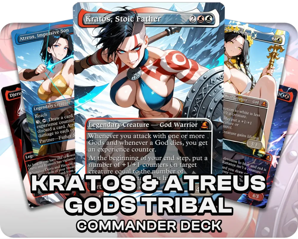 Kratos & Atreus Gods Tribal | Goddess Waifus | Commander Deck — deck cover