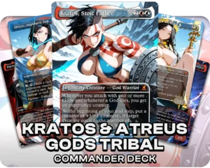 Kratos & Atreus Gods Tribal | Goddess Waifus | Commander Deck — deck cover