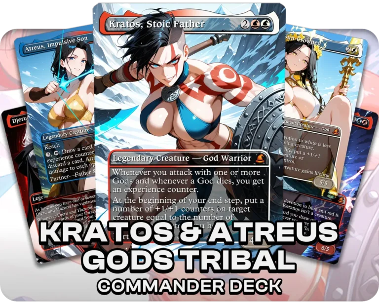 Kratos & Atreus Gods Tribal | Goddess Waifus | Commander Deck — deck cover