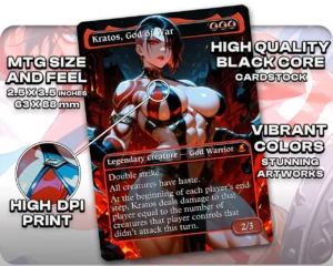 Kratos & Atreus Gods Tribal | Goddess Waifus | Commander Deck — card stock and finish guide