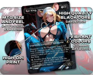 Karumonix Rat Tribal | Phyrexian Rat Waifus | Commander Deck — card stock and finish guide