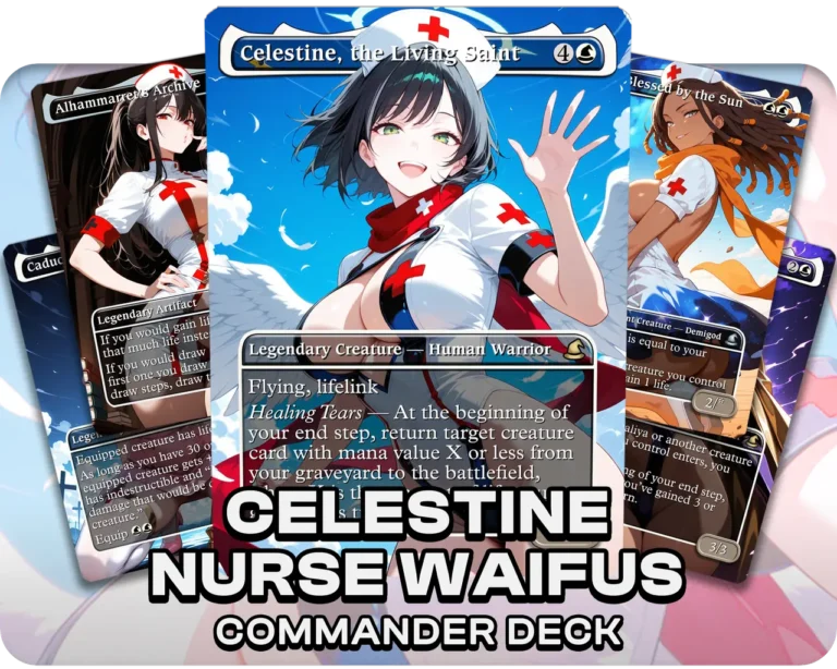 Celestine, the Living Saint | Nurse Waifus | Commander Deck — deck cover