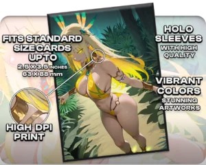 Choco, Seeker of Paradise holo sleeves, card compatibility and finish guide