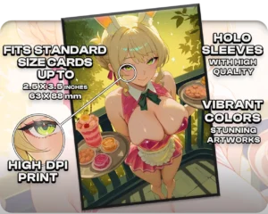 Ms. Bumbleflower holo sleeves, card compatibility and finish guide