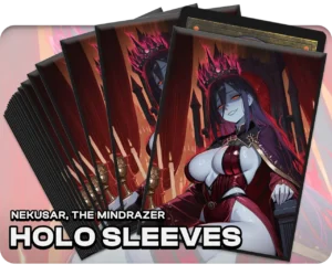 Nekusar, the Mindrazer holo sleeves, pack artwork