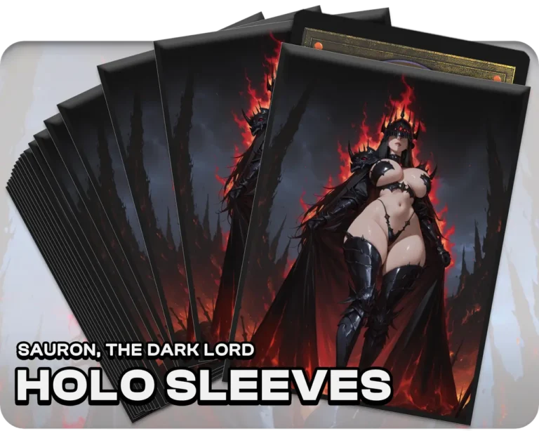 Sauron, the Dark Lord holo sleeves, pack artwork