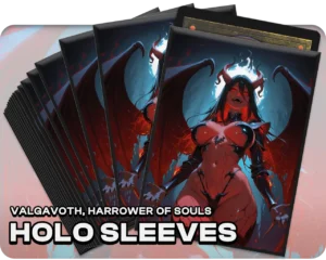 Valgavoth, Harrower of Souls holo sleeves, pack artwork