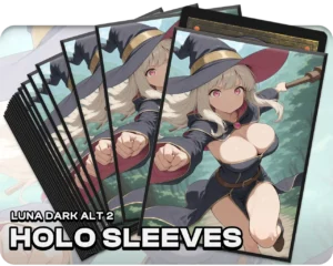 Luna Dark ALT v2 holo sleeves, pack artwork