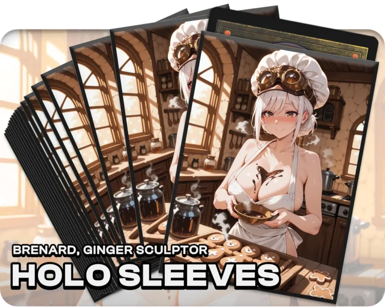 Brenard, Ginger Sculptor holo sleeves, pack artwork