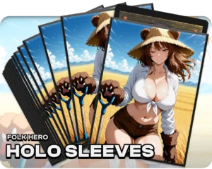 Folk Hero holo sleeves, pack artwork