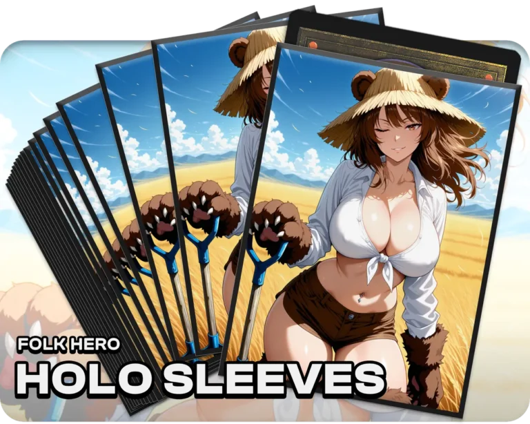 Folk Hero holo sleeves, pack artwork