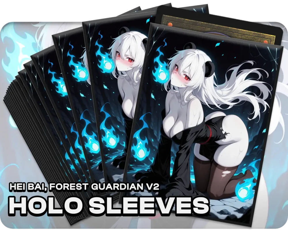 Hei Bai, Forest Guardian v2 holo sleeves, pack artwork