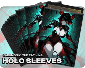 Karumonix, the Rat King holo sleeves, pack artwork