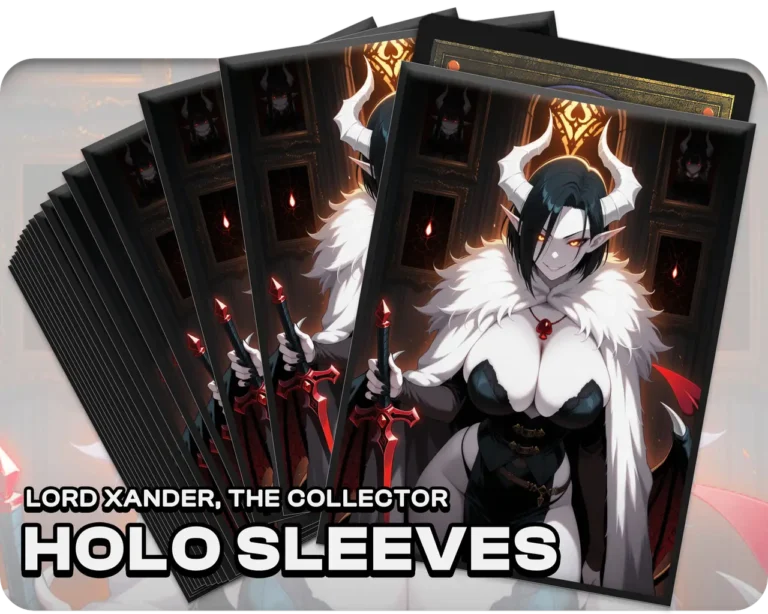 Lord Xander, the Collector holo sleeves, pack artwork