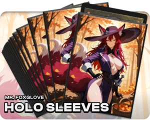 Mr. Foxglove holo sleeves, pack artwork