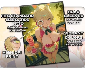 Ms. Bumbleflower (Alternate Artwork) holo sleeves, card compatibility and finish guide