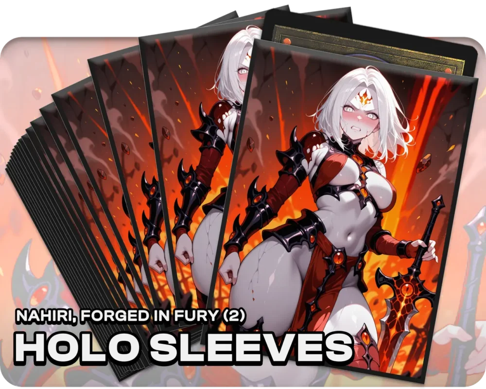 Nahiri, Forged in Fury holo sleeves, pack artwork