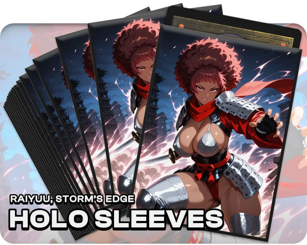 Raiyuu, Storm's Edge holo sleeves, pack artwork