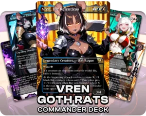 Vren, the Relentless Goth Rat Waifus Commander deck – Deck Cover