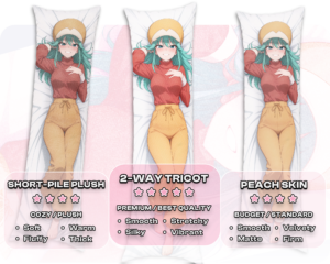 Ponzu dakimakura Peach Skin, Short-Pile Plush and 2-Way Tricot fabrics