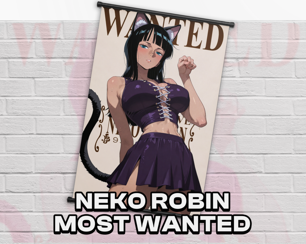 Neko Robin Most Wanted Wall Scroll Main Image
