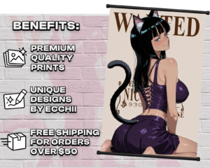 Neko Robin Version 3 Most Wanted Wall Scroll Features