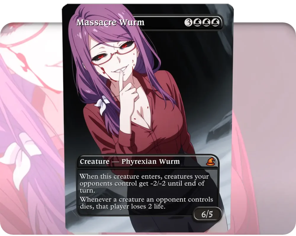 Rize Kamishiro (Tokyo Ghoul) - Massacre Wurm | MTG Proxy Single