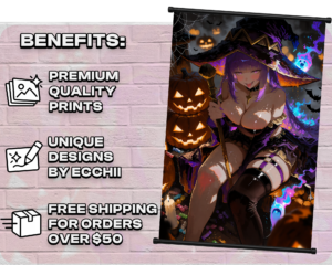 Fern Halloween wall scroll print and product features