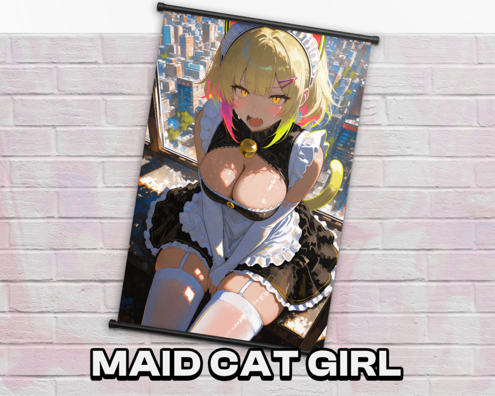 Maid Cat Girl 60x90cm wall scroll main artwork