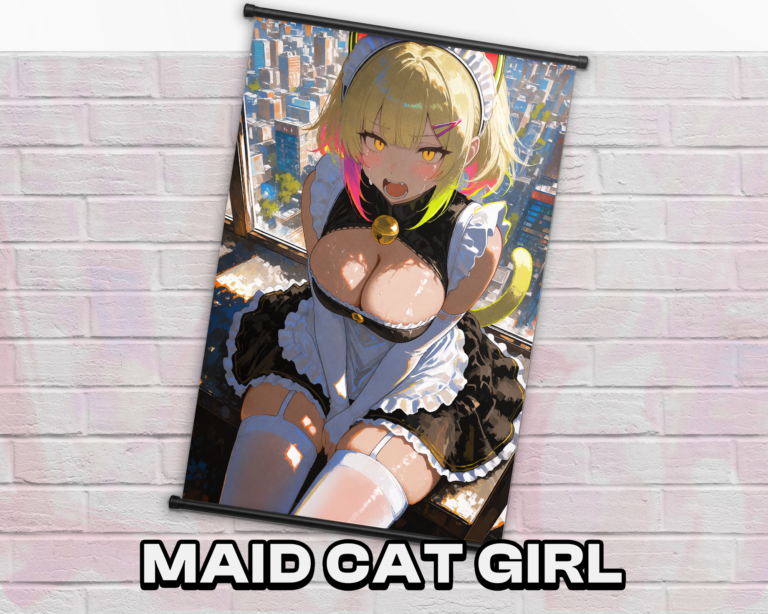 Maid Cat Girl 60x90cm wall scroll main artwork